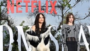 Jenna Ortega Wore a Black and White Valentino Look While Promoting ‘Wednesday’ Season 2 in Australia