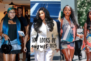 Top 5 Looks of August 2025 : Cardi B in a White Jacquemus Suit, Chelley and Olandria in PatBo and Mugler, Rihanna in Fenty, and More!
