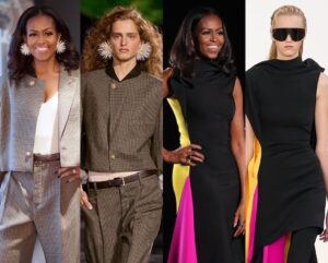 Michelle Obama Wears Loewe Multicolor Dress, Chanel Runway, Vintage Zac Posen, and More for her The Look Book Tour