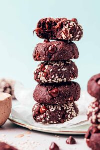Fudgy Chocolate Tahini Cookies (1 Bowl!)