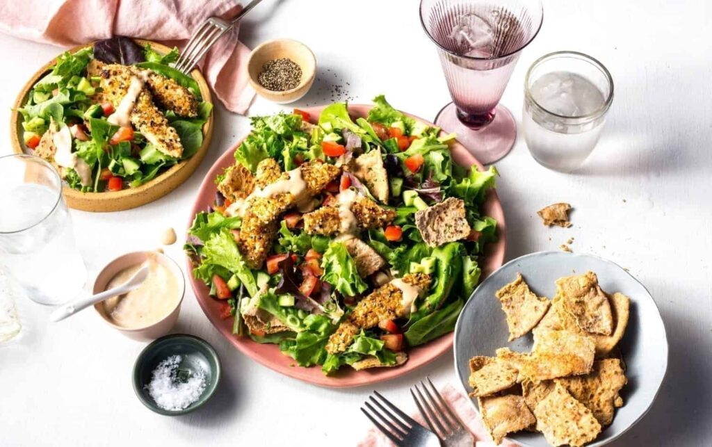 Dukkah-Crusted Chicken Salad With Tahini Ranch