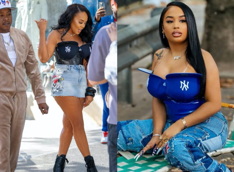 Who Wore It Better? Angela Simmons vs DreamDoll in a Yankees Hat Corset Top by Haus of Debonair Designz