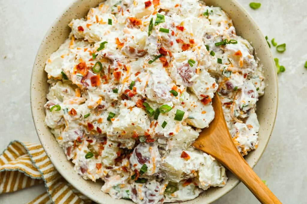 Crack Potato Salad with Bacon and Ranch (Easy Summer Side)