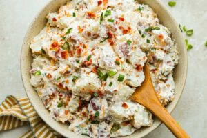 Crack Potato Salad with Bacon and Ranch (Easy Summer Side)