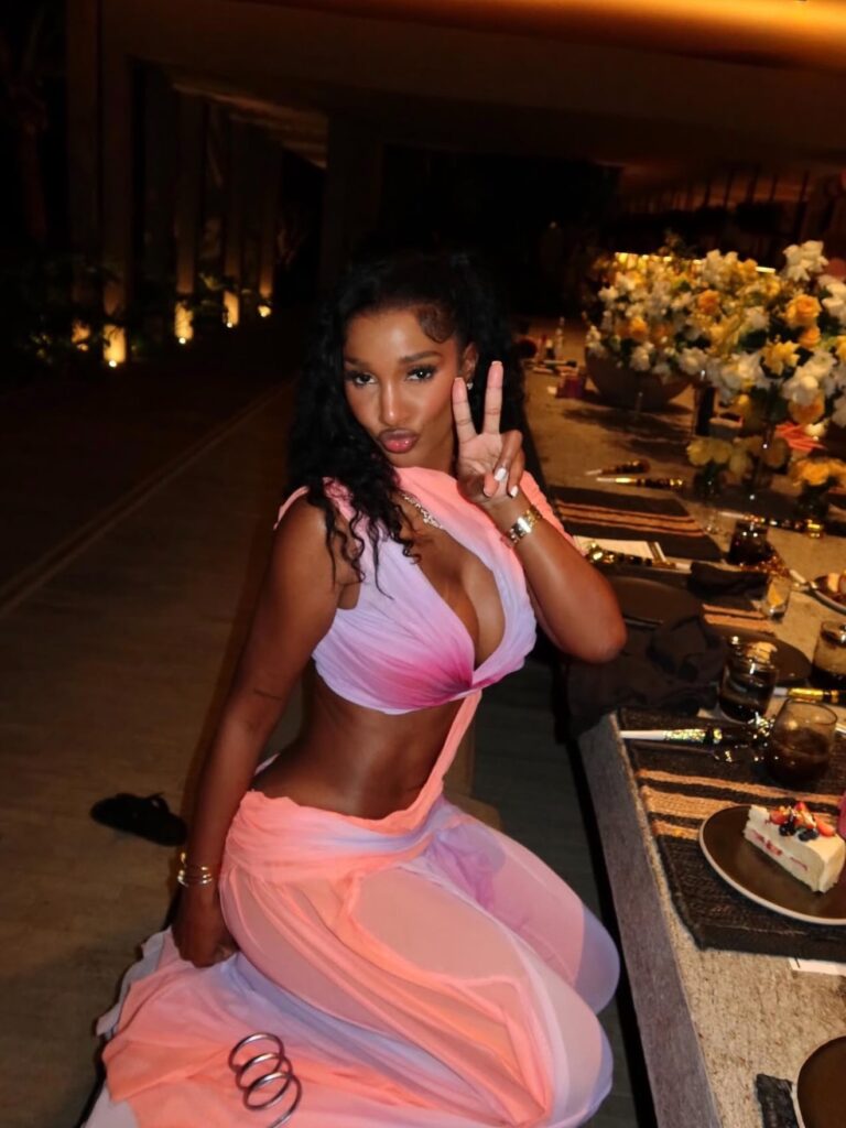 You Ask, We Answer! Bernice Burgos in Orange and Pink Dipetsa Wetlook Dress for Birthday Celebration