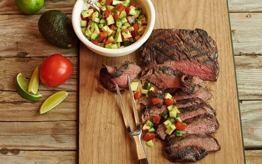 Flank Steak with Avocado Salsa