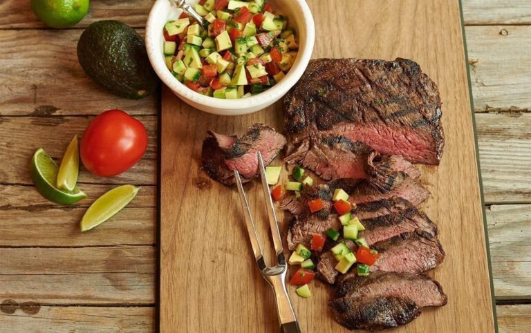 Flank Steak with Avocado Salsa
