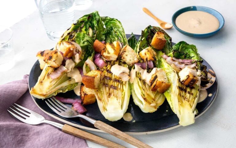 Grilled Caesar Salad With Creamy Dressing