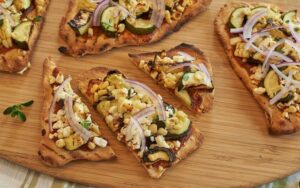 Grilled Corn & Zucchini Flatbread
