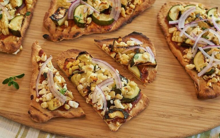 Grilled Corn & Zucchini Flatbread