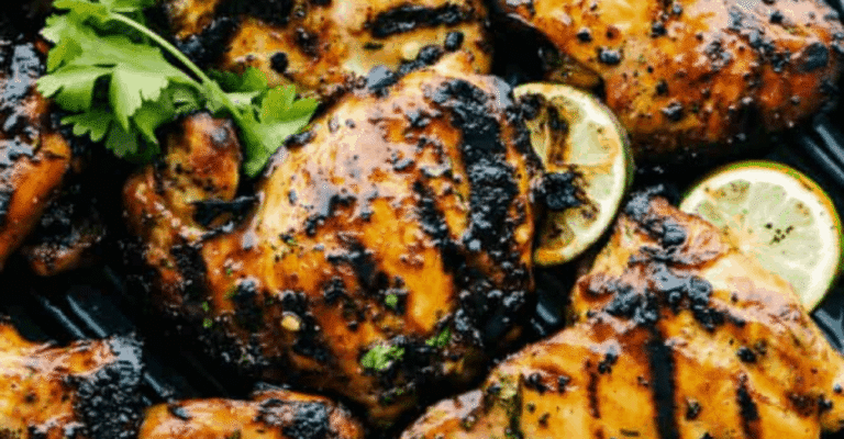Grilled Honey Lime Cilantro Chicken Thighs Recipe