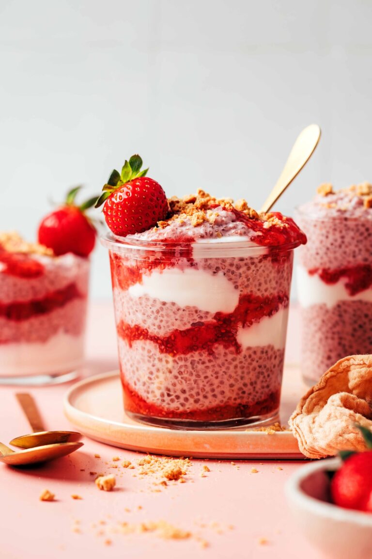 Strawberries & Cream Chia Pudding
