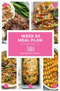 Weekly Meal Plan #83 | The Recipe Critic