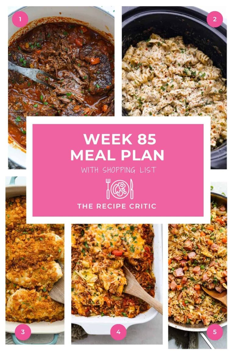 Easy Weekly Meal Plan Simple Family Dinners with Grocery List
