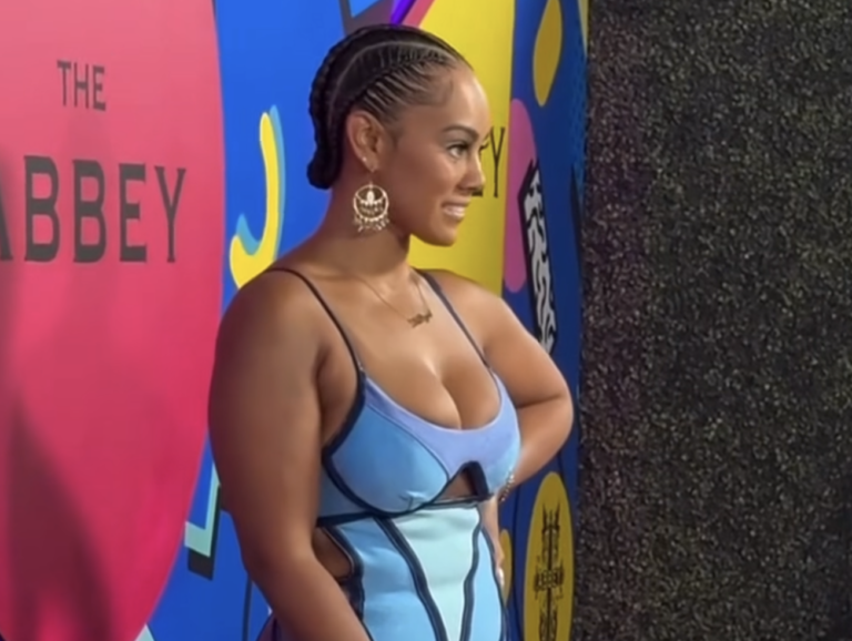 Dr. Cheyenne Bryant Wore a Blue Fashion Nova Bandage Midi Dress at The Abbey’s 35th Anniversary in West Hollywood