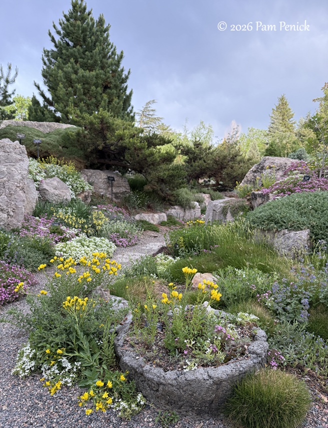 Under a rainbow at Denver Botanic Gardens