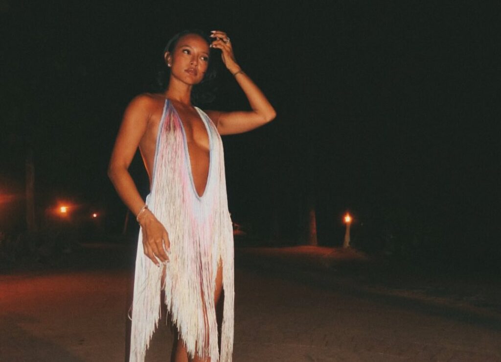 You ask, we answer! Who Made Karrueche’s Multicolor Fringe Birthday Dress?