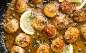 Pan Seared Scallops with Lemon Butter Sauce