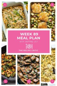 Weekly Meal Plan #89 + Free Printable Shopping List