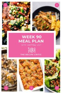 Weekly Meal Plan #90 + Free Printable Shopping List