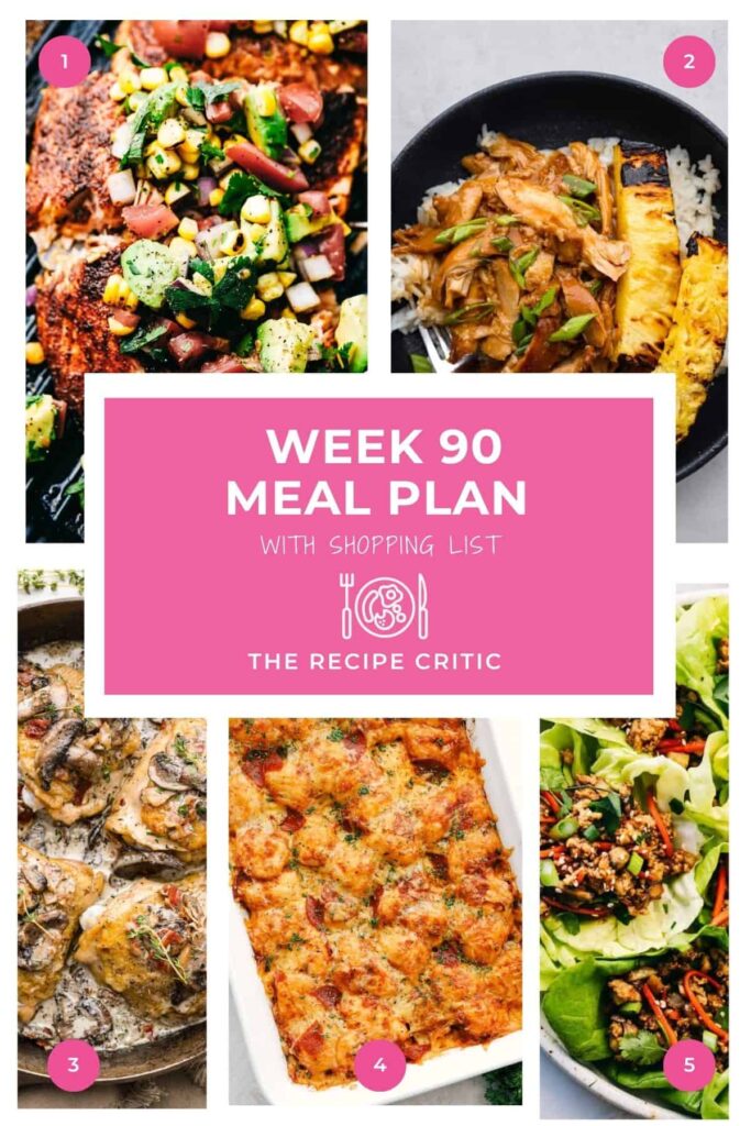 Weekly Meal Plan #90 + Free Printable Shopping List