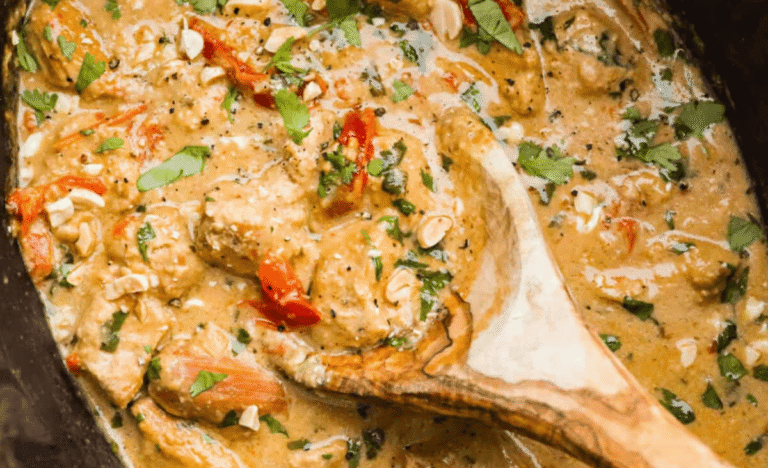 Slow Cooker Thai Peanut Chicken Recipe
