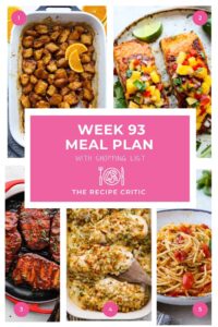 Weekly Meal Plan 93: Easy Dinner Ideas