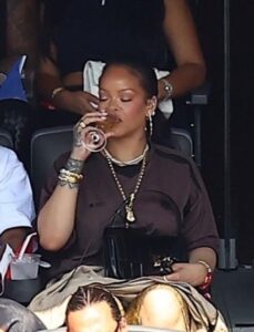 Rihanna Watches FIFA World Cup 2026 Final in Vetements Trademark Football Jersey and Aflalo Bromer Shorts