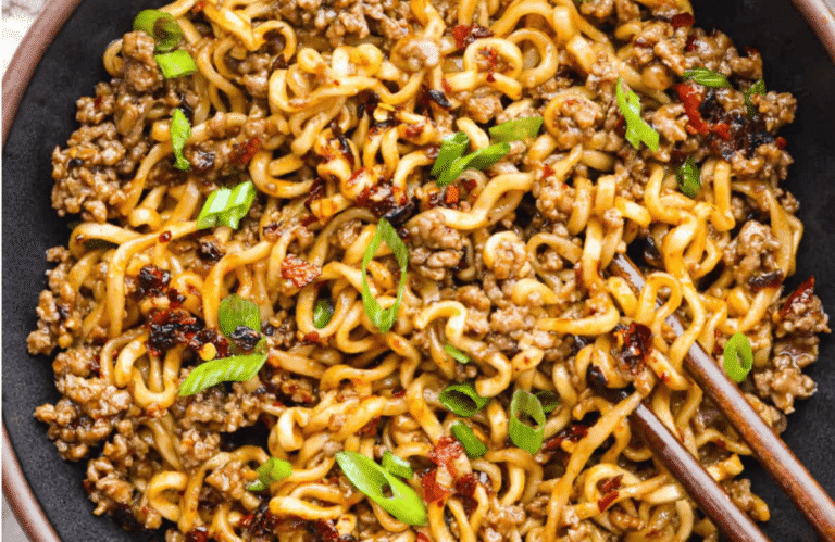 One-Pan Chili Crisp Beef Ramen Noodles