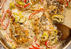 Creamy Pepperoncini Chicken (Easy One-Skillet Dinner)