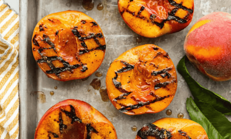 Easy Grilled Peaches with Brown Sugar and Cinnamon