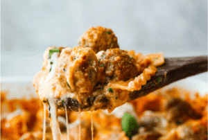 Lazy Meatball Lasagna (Easy Weeknight Dinner)