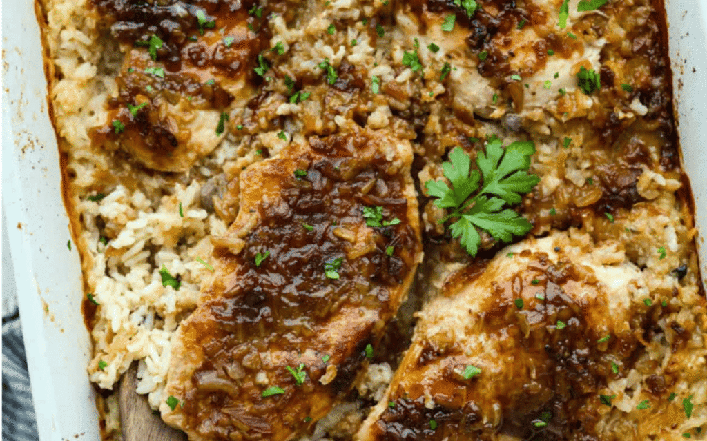 No Peek Chicken and Rice Casserole Recipe