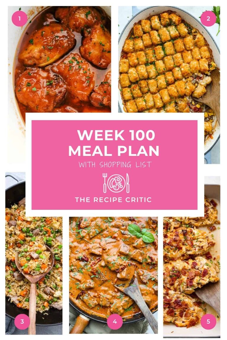 Weekly Meal Plan 100 | The Recipe Critic