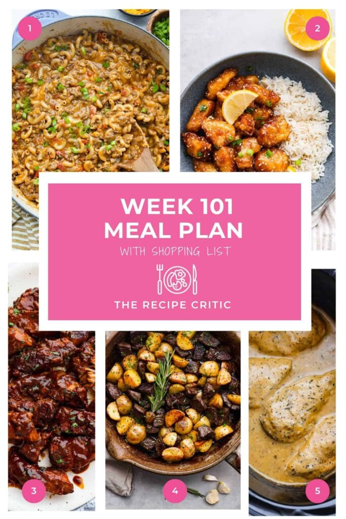 Weekly Meal Plan #101 (Easy Family Dinners)