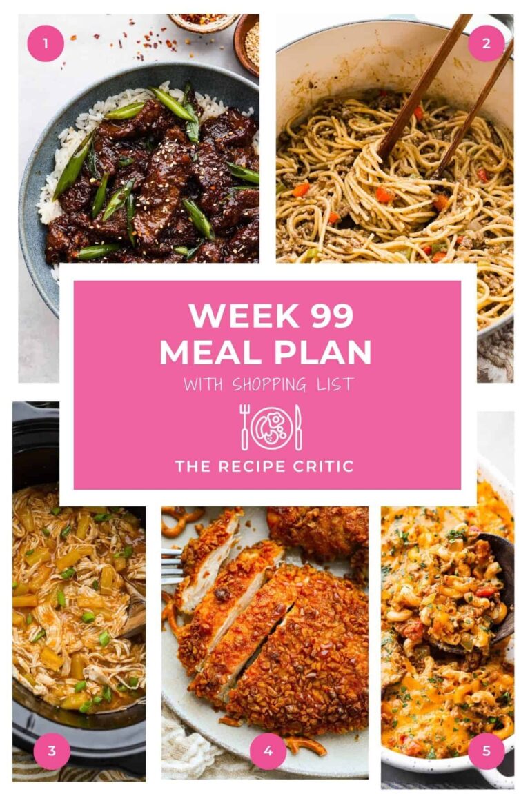 Weekly Meal Plan #99 | The Recipe Critic
