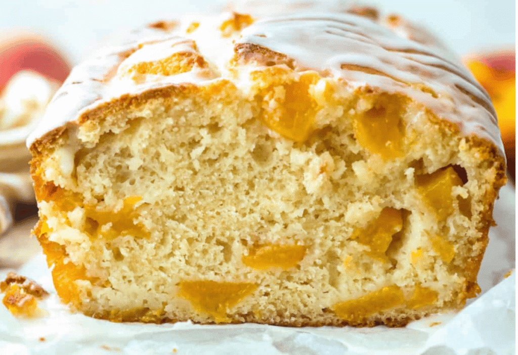Peach Loaf with Sweet Peach Glaze