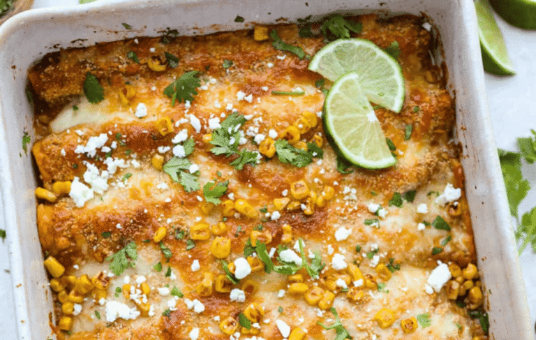 Street Corn Chicken Enchiladas Recipe