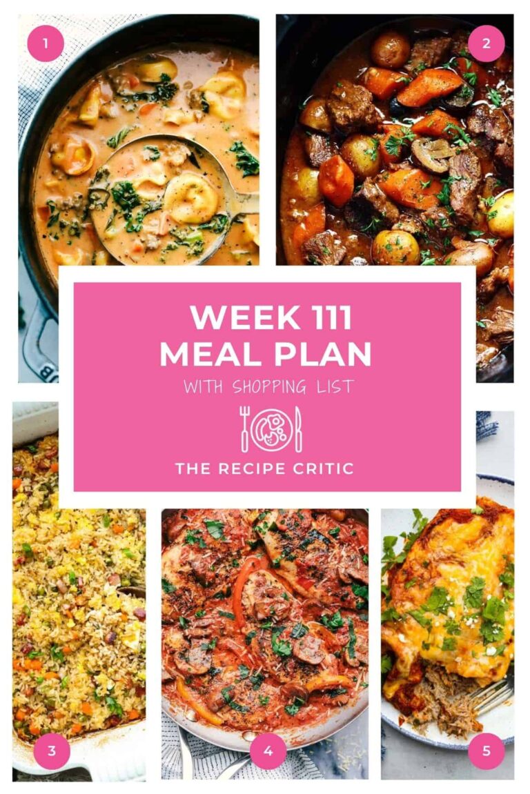 Weekly Meal Plan #111