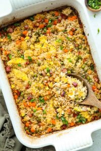 Dump and Bake Fried Rice