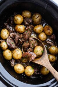 Slow Cooker Steak and Potatoes