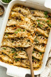 Potsticker and Rice Bake